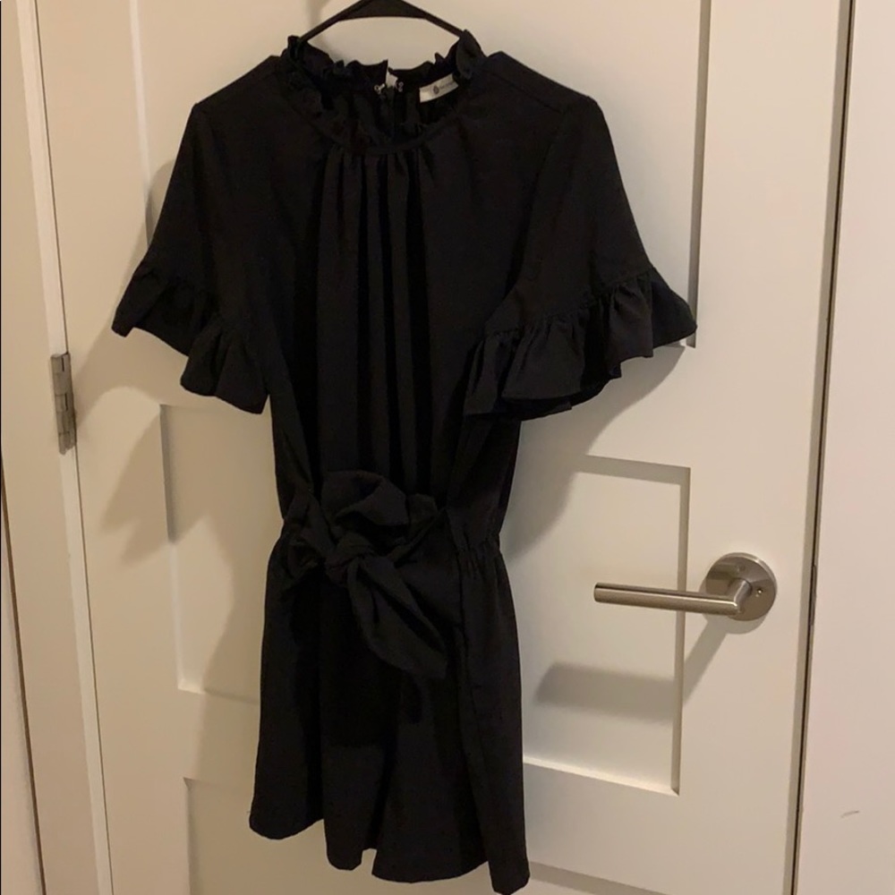 Black Tie Front Romper